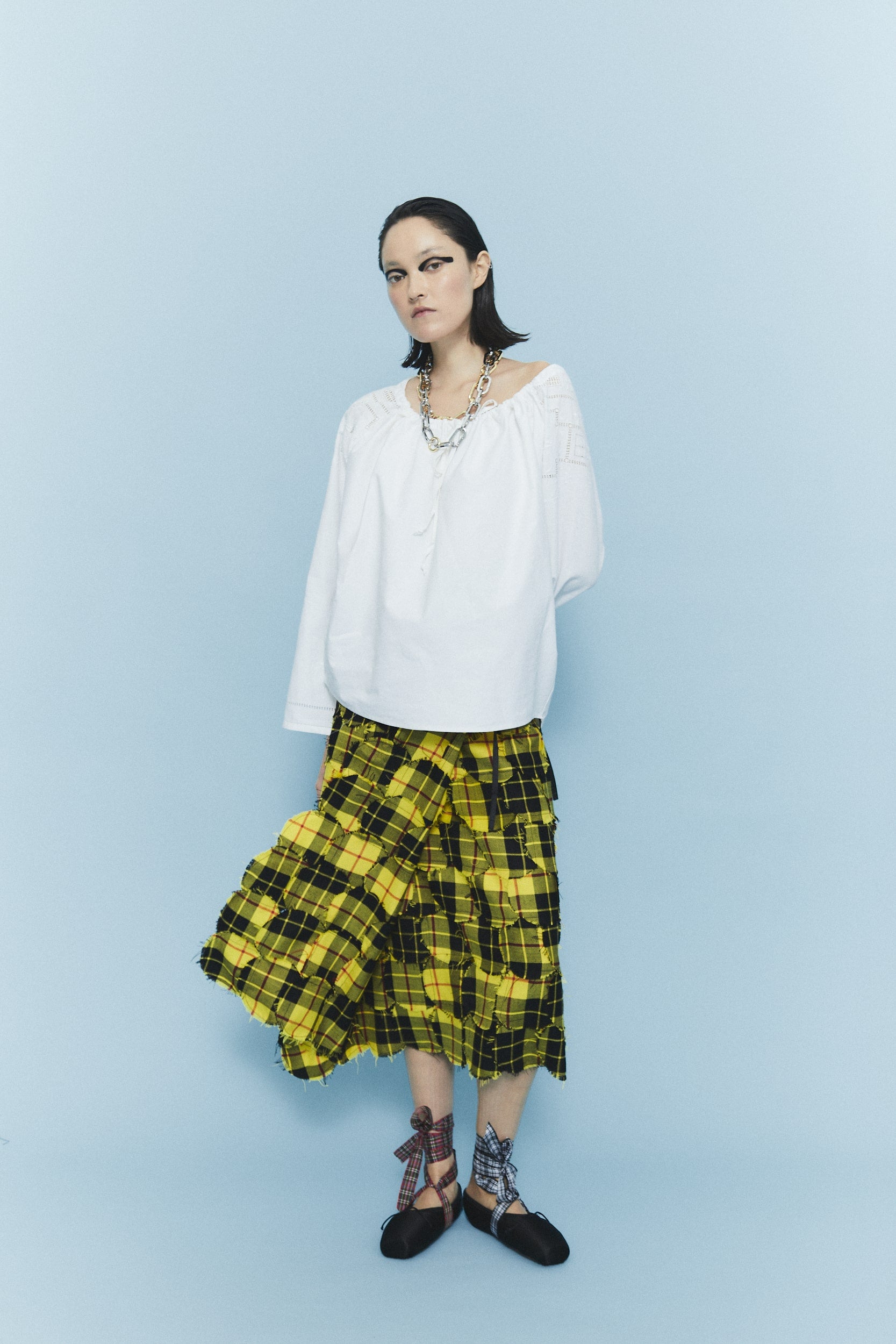 STAMPS LONG SKIRT BY DENNJ X ANTOCOSTASETTE TARTAN CLAN MCLEOD